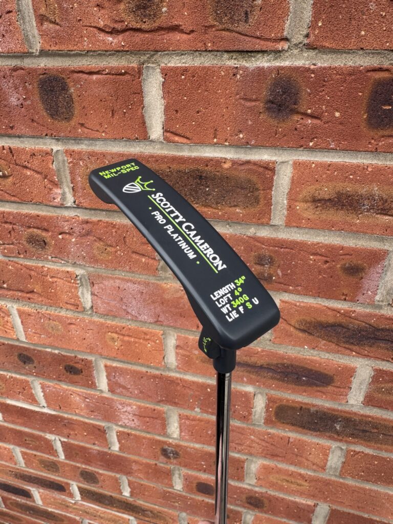Scotty Cameron Pro Platinum Mil-Spec with custom green detailing by Putter Refurb UK