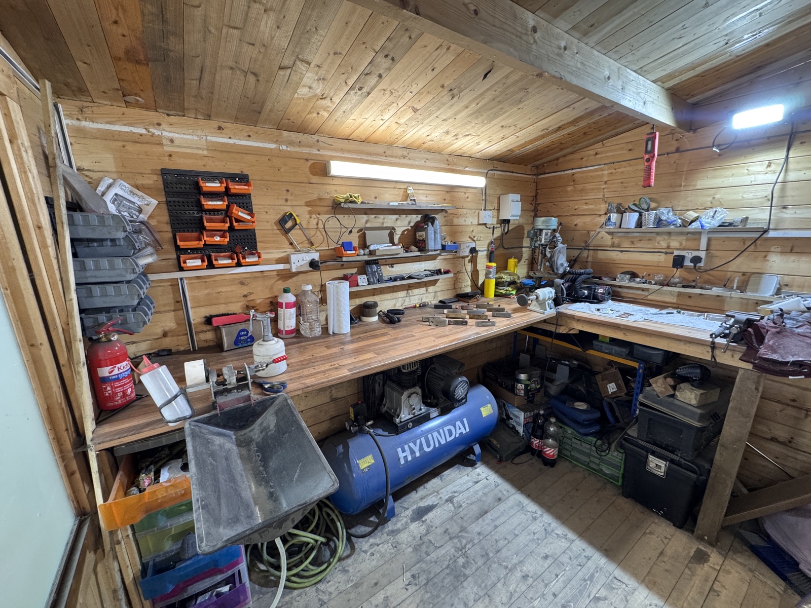 The main workbench at Putter Refurb UK: prep, paintfill and assembly area